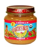 Earth's Best 2nd Apples, 4 Ounce  Jars (Pack of 24)