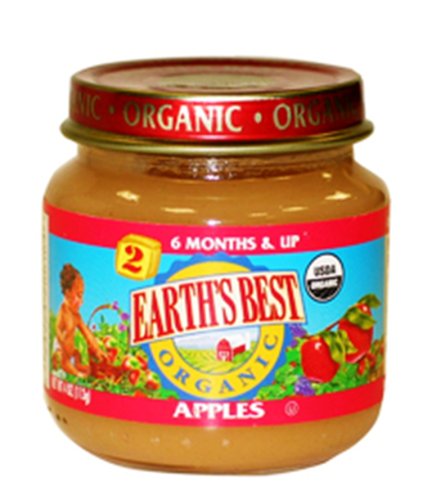 Earth's Best 2nd Apples, 4 Ounce Jars (Pack of 24) by Earth's Best