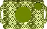 Lappers 40100109 Lapper Tray in Trellis Pattern with Green Colored Mats