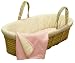 Tadpoles Organic Waffle Terry Moses Basket Set - Pink