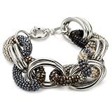nOir Interlocking Rings Beaded Bracelet
