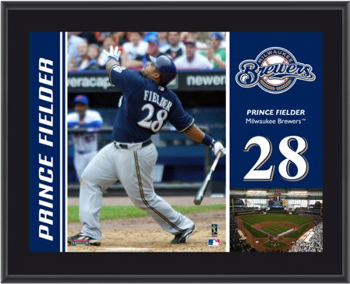 Prince Fielder Plaque | Details: Milwaukee Brewers, Sublimated, 10x13, MLB Plaque
