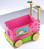 Spielzeugbox Spielzeugkiste auf Rollen Box für Spielzeug Pink / Rosa Neu