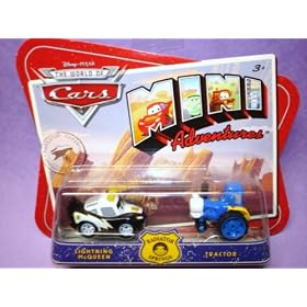 The World Of Cars Mini Adventures Radiator Springs Sheriff Lighting Mcqueen and Tractor by 