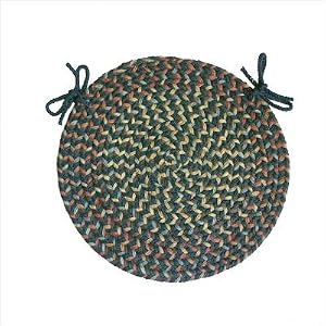 Blossom Teal Round: 15 - Chair Pad by