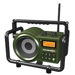 Sangean America, Inc. TB-100 (Toughbox) AM/FM/AUX-In Ultra Rugged Digital Tuning Rechargeable Radio (Green)