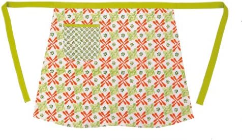 Kate Spain Peas and Carrots Apron, Half, Green/Orange