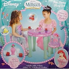 Disney's Little Mermaid - Ariel Table and Chairs Tea Party by 