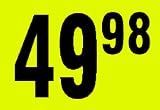 $49.98 In-Store Use Day-Glo Yellow Display Labels 3/4 x 1/2 - 1 Roll, 1000 Labels #MSLW3449 (Retail Price Stickers)