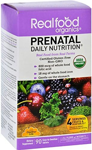 Realfood Organics Daily Nutrition - Organic - Prenatal - 90 Tablets