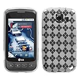 Clear Argyle Candy Skin Case for LG Optimus S (Sprint), Optimus U (U.S. Cel ....