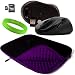 SumacLife Presents This 15 Inch Laptop Case Onyx with Ultra Violet Trim Neoprene Bubble Padded Zippered Sleeve for Dell XPS 15 (Including Z Models) 15 Inch Laptops + Black SumacLife Wireless USB Mouse + 16GB Micro SD Card and Adaptor + VanGoddy LIVE+LAUGH+LOVE Wristband