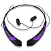 Rymemo 2015 Newest Universal Wireless Bluetooth 4.1 Music Stereo Sports Headset Headphone Vibration Neckband Style for iPhone Samsung (Purple-Black)