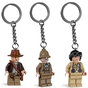 Lego Indiana Jones, Professor Henry Jones, and Guard Key Chain Set