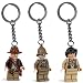 Lego Indiana Jones, Professor Henry Jones, and Guard Key Chain Set