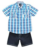 Fubu S/S Plaid Button-Down & Shorts Outfit (Sizes 2T  4T)