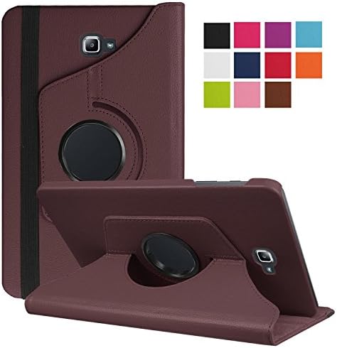 Whttle Smart PU Leather 360 Degrees Rotating Stand(Litchi Pattern Series)Case Cover for Tab A 10.1 Inch 2016 Release Table (Brown)