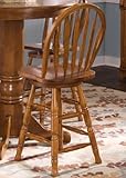 Nostalgia Casual Dining Arrow Back Barstool in Medium Oak Seat Height: 24"