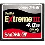 SanDisk SDCFX3-004G-A31 4 GB Extreme III CompactFlash Card (Retail Package)