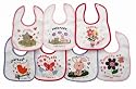 Baby Girl Bibs Animals 7 Days of the Week Pattern with Velcro Strap, Baby Bib (Pack of 7)