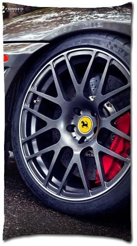 Zippered Bedroom Pillow Cover Cases Ferrari Removable Polyester Cotton Generously 20x36(inch) 50x90(cm)