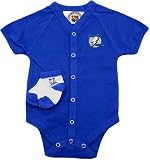 Tampa Bay Lightning Team Color Newborn/Infant Creeper and Bootie Set