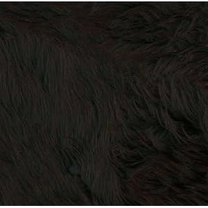60-Wide-Faux-Fur-Luxury-Shag-Black-Fabric-By-The-Yard