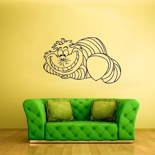 Wall Decal Vinyl Sticker Decor Art We're All Mad Here Poster Alice Cheshire Cat (Z1576)