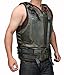 Green Military Mens Leather Vest ►BEST SELLER◄