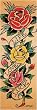 Ed Hardy - Mini Door Poster (Roses - Life, Love, Luck) (Size: 12'' x 36'')