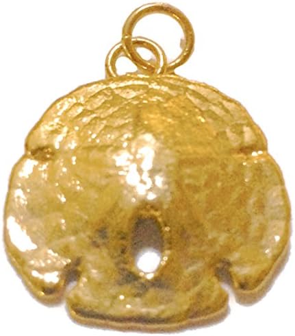 24K Gold Dipped Sand Dollar Pendant (25-27mm)
