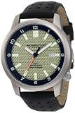 Momentum Men's 1M-SP20Y2B Logic TI Yellow Dial Black Perforated Leather Watch
