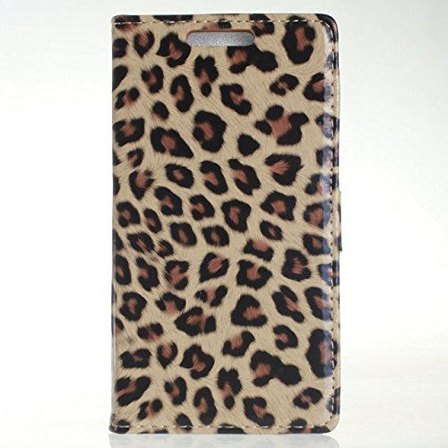 Locaa(TM) For LG G3 Android Fashionable Unique Luxury Leopard Print Leather Folio Support Smart Case Cover With Card Holder & Magnetic Flip Horizontal Case