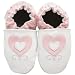 Robeez Infant/Toddler Heart Soft Sole Crib Shoe,White,6-12 Months (US Toddler 2.5-4 M)