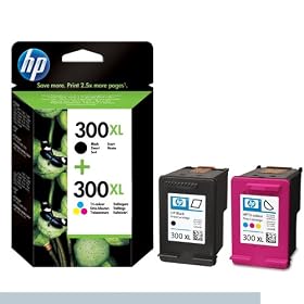 HP No300XL Black and Colour LongLife Ink Pack