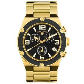 Swiss Legend Men's Throttle Collection Chronograph Gold-Tone Watch #40025-YG-BLK