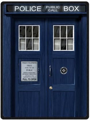 Generic Custom Doctor Who Police Box The Tardis Fleece Throw Blanket 58" x 80"