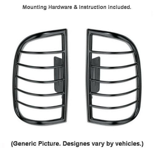 Custom Fit 05-12 Nissan Frontier 2pcs Black Taillight Covers Tail Light Guards (Mounting hardware & instruction included) On Sale