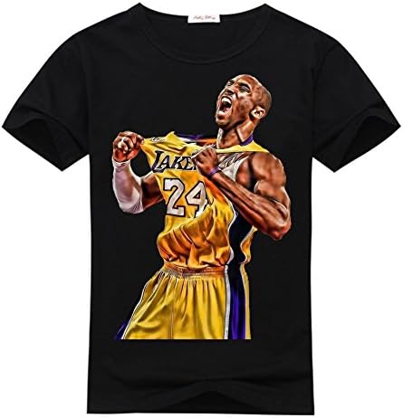 LBJY Kobe Bryant logo Men's classic Black T-shirt Medium