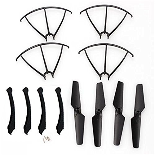 Imagen 3 de ILov hélices + Frame + Protección Landing Gear 4 colores Accesorios Piezas Pack para SYMA X5SC X5SC-1 X5SW con un bookmark mariposa (4 Colors in Set)