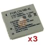 3 PACK Lithium-ion NB-4L NB4L Battery For Canon Camera