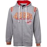 San Francisco 49ers NFL Knockout Full Zip Hoodie Sweatshirt (Medium)