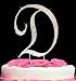 Letter D - Swarovski Crystal Monogram Wedding Cake Topper Letter
