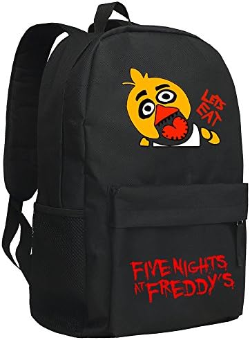 MG Store Five Nights at Freddy's Canvas Zip School Travel Backpack Black