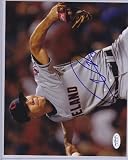UBALDO JIMENEZ SIGNED AUTOGRAPHED 8X10 PHOTO CLEVELAND INDIANS COA JSA