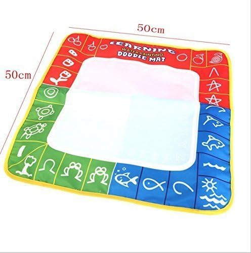 Aqua Doodle Drawing Mat Magic Pen Educational Toy 2-5 Years Kids: 1 Mat+ 1 Water Drawing Pen Size 50x50 Cm