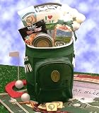 Golfing On The Go! Drink Cooler and Snacks Gift Basket
