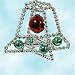 HTF 1993 Czech Republic Radko Beaded Star Bell Reited Collectible Glass Ornament