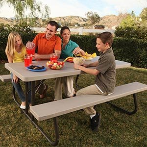Lifetime 6' Folding Picnic Table 10-pack Lightweight, Durable, and Stain Resistant