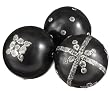 Black Wooden Decorative Ball Set (set of 3)